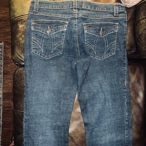 Mossimo Supply Co. Straight-Leg Blue Denim Jeans with Back Pocket Stitching